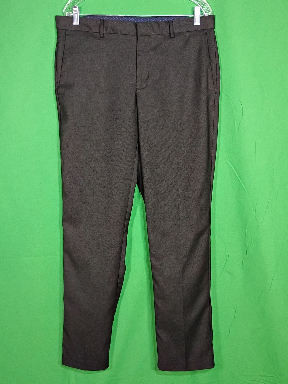 Perry Ellis Portfolio Men's 34 x 32 Black Dress Pants Slim Fit Straight Leg